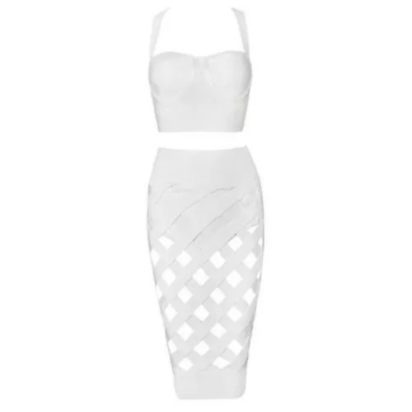 STORE CLOSING‼️ 3 piece caged Bandage Dress Med - Picture 2 of 7